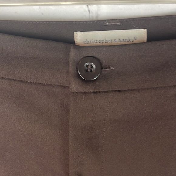 Christopher & Banks Brown Bootcut Pants Size 8 SHORT - Picture 3 of 9